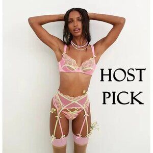 NWT For Love & Lemons x Victoria's Secret Hugging Hearts embroidery bra, XS